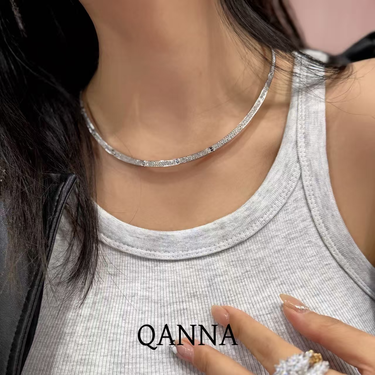  QANNA【宽版满天星项圈】【大钻重金版】豪华晚宴款奢华钻石项链AY