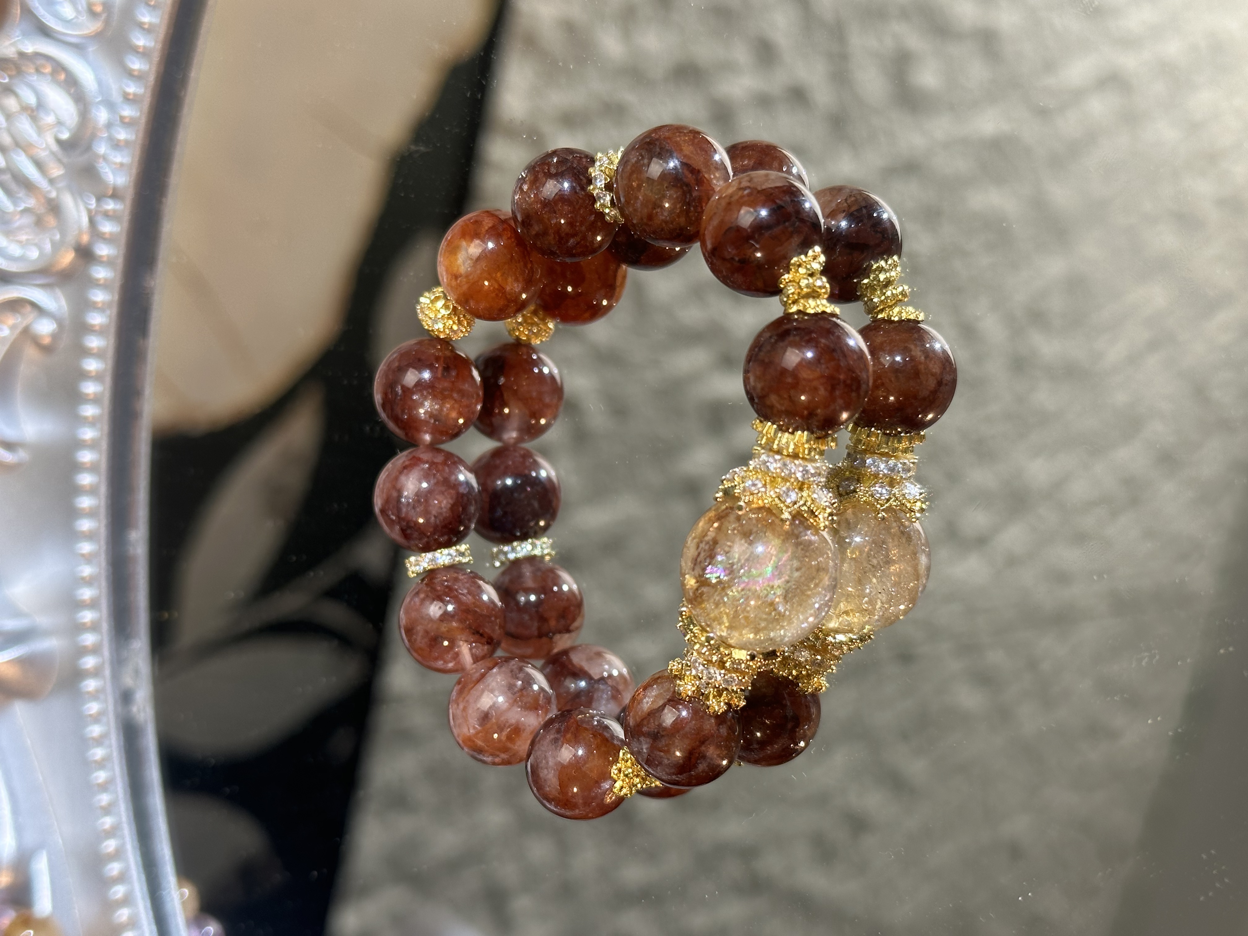 【A20】卡12-13牛血红胶花彩虹冰片黄阿赛