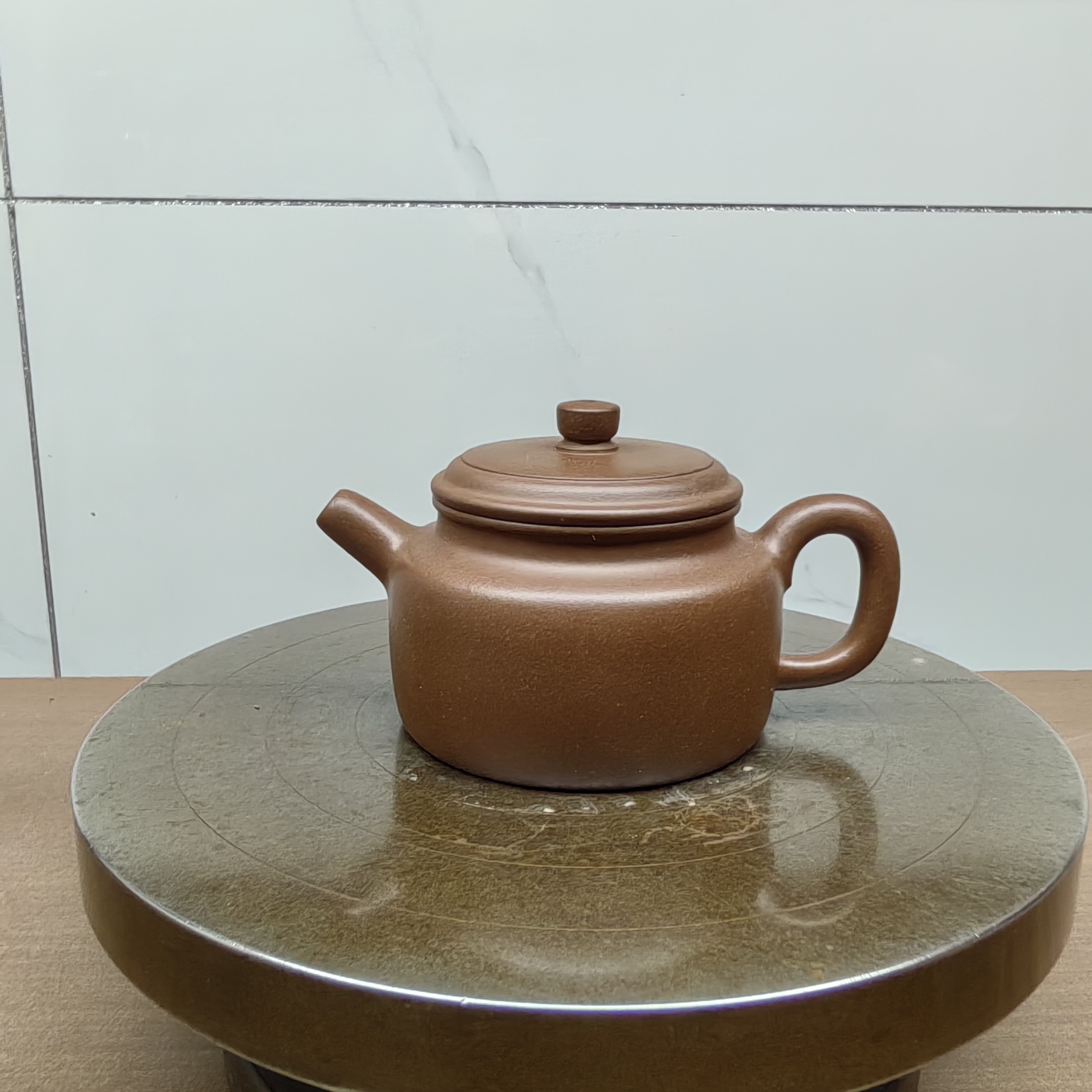 德钟壶，原矿底槽青100毫升左右，精工半手助理工艺美术师精心制作