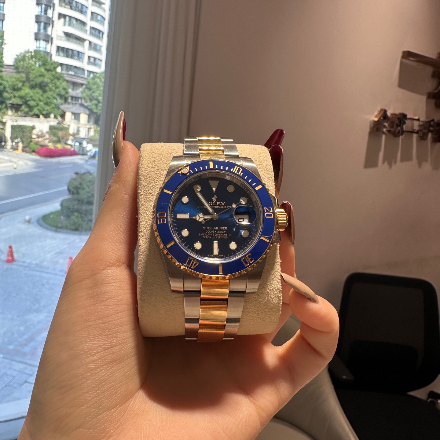 95新 Rolex/劳力士 一表一友/116613/间金蓝/19年全套