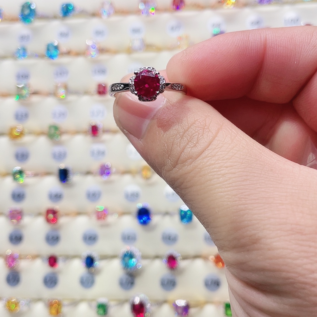 莫桑石非金属20圈戒指