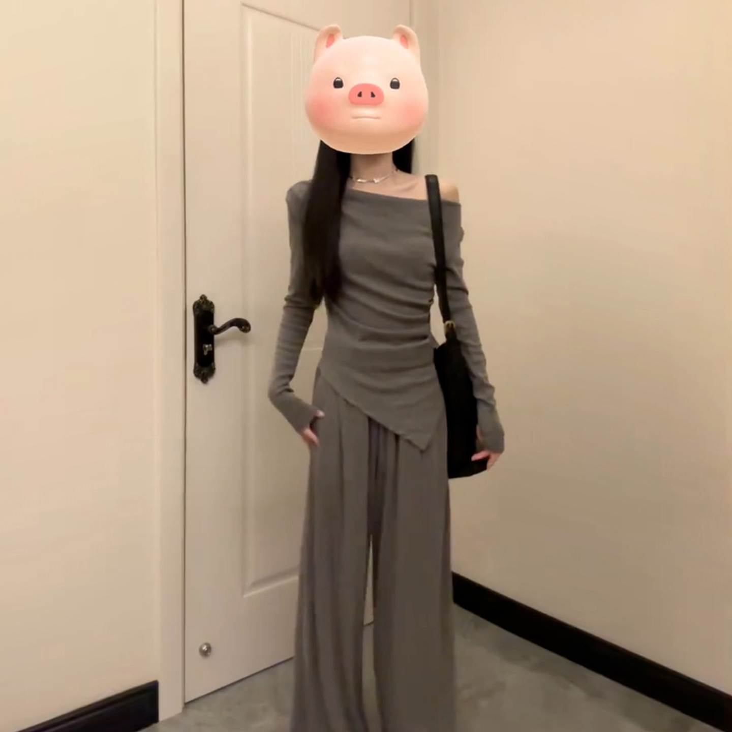 早秋季小个子香风休闲套装女2025显高穿搭秋装搭配一整套时尚G885