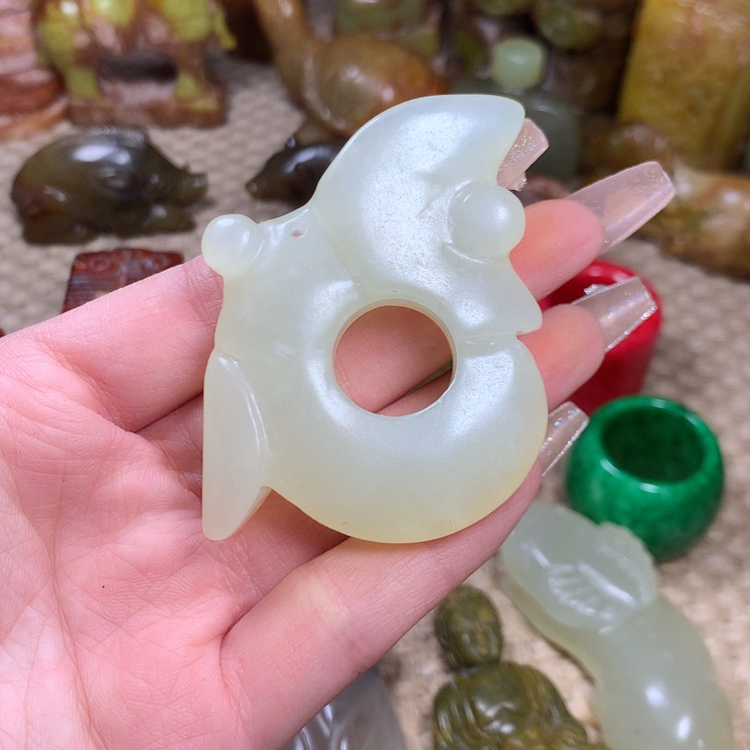 白玉菩提吊坠挂件