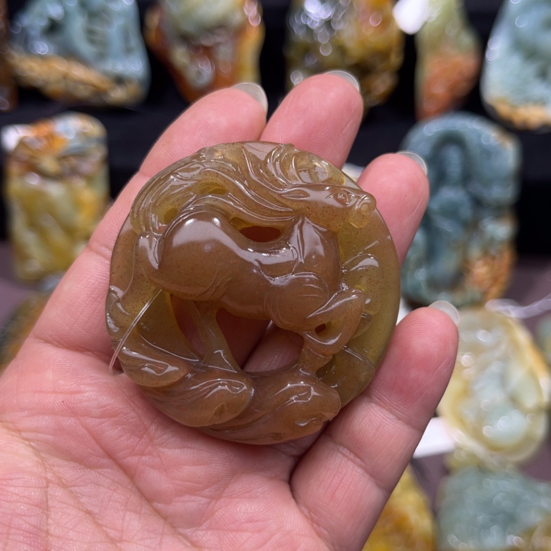 N***咻蛇纹石玉未镶嵌吊坠(赠链)