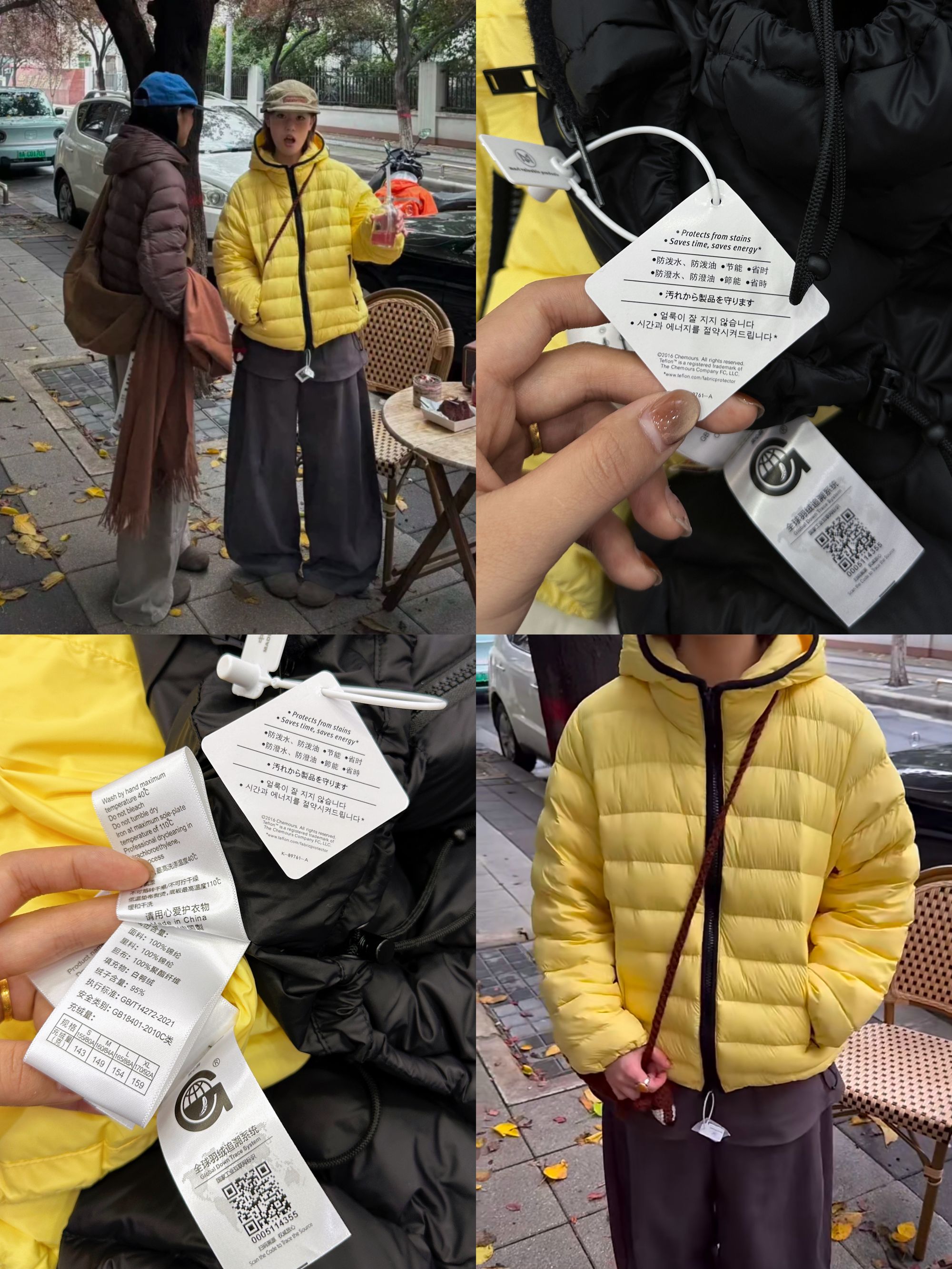 [子系女装]2025女冬御寒撞色连帽排骨轻薄户外百搭保暖面包服短款