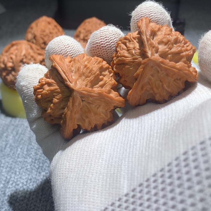 把件文玩核桃44全品盘山三棱