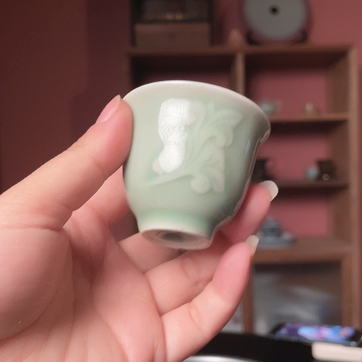 摆件陶龙泉青瓷杯杯杯