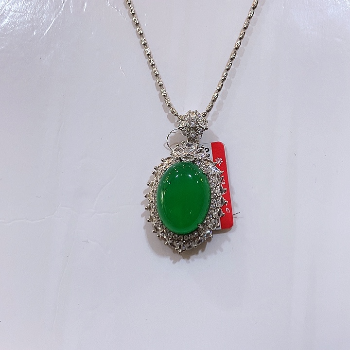 银S925镶嵌吊坠(不含链)玛瑙/玉髓