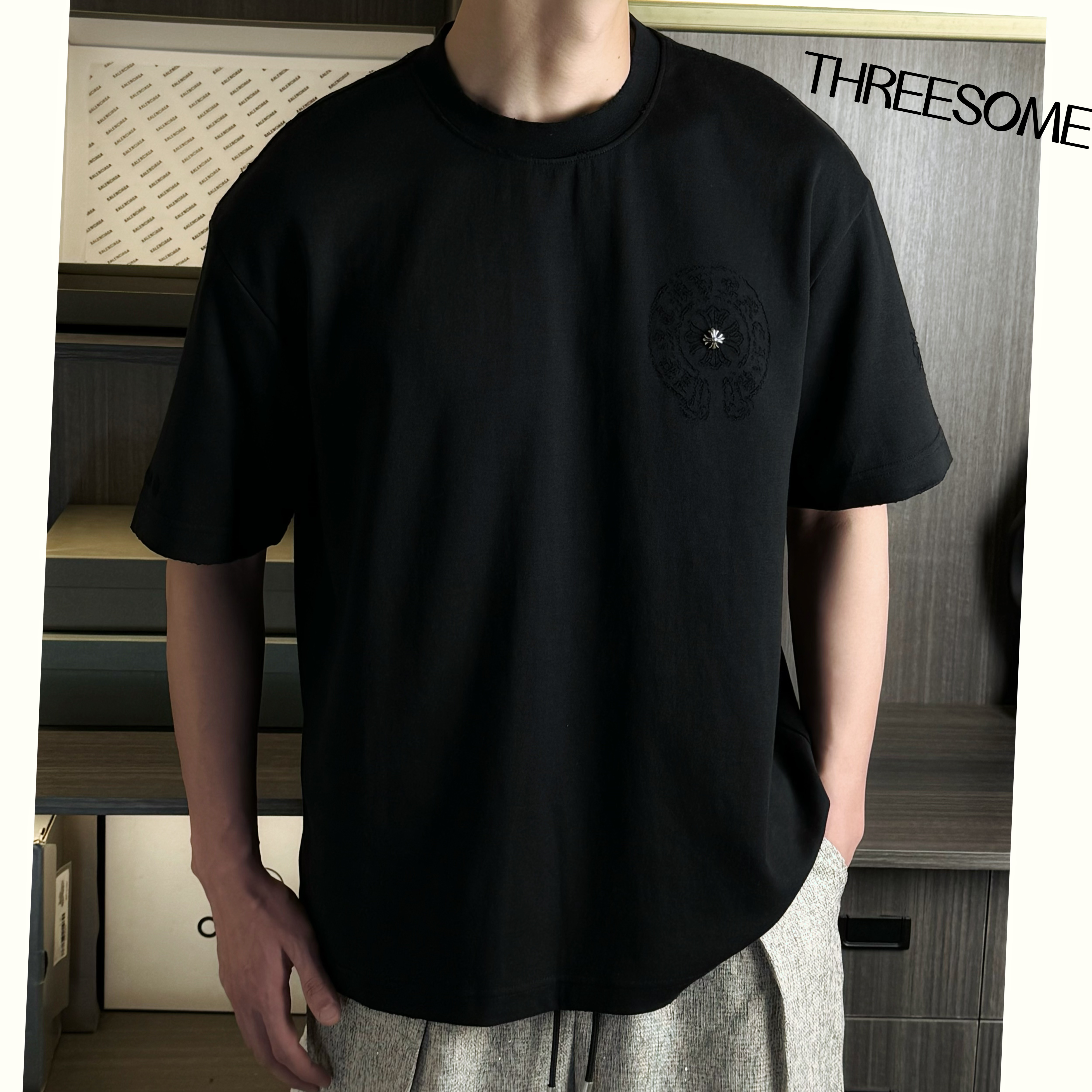 MBM-2【25春夏】高奢烧花棉感镂空宽松上衣短袖