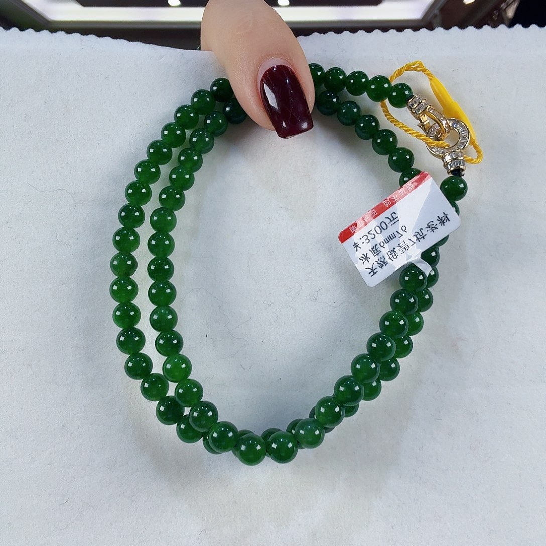 和田玉（碧玉）颈饰未镶嵌夏****