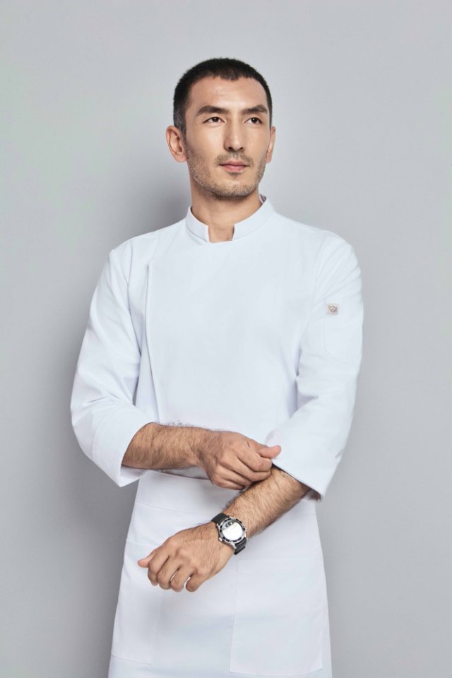 【厚墩墩】新款厨师工作服长袖弹力棉透气吸汗舒适高档主厨餐饮工装