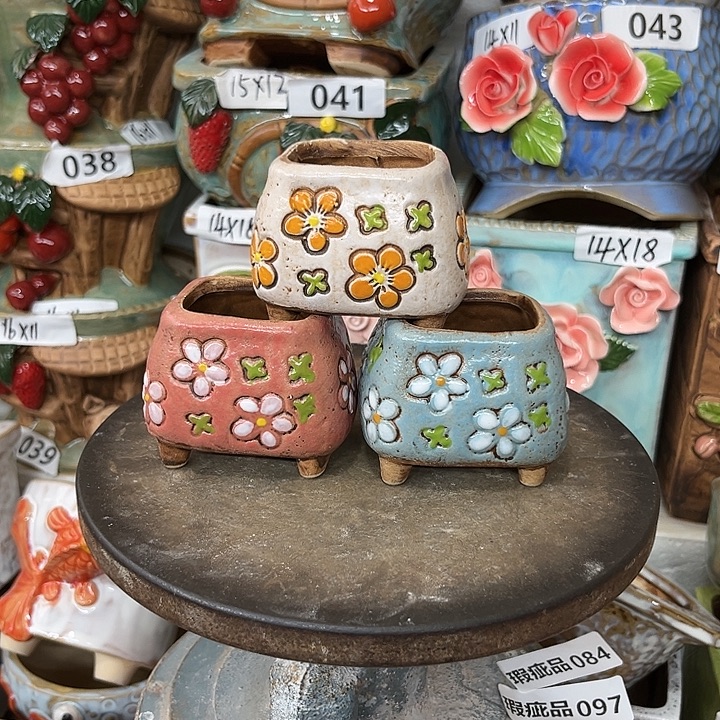 紫砂花盆粗陶材质多肉花盆