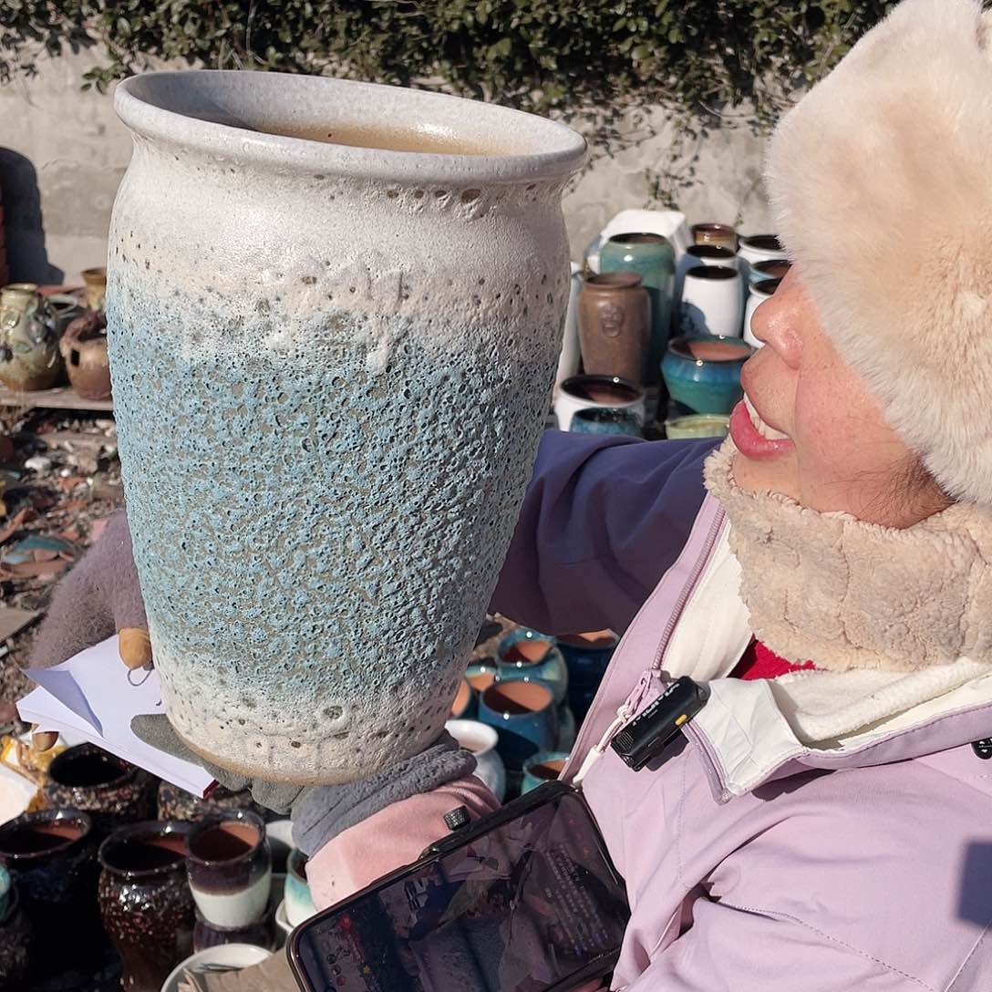 红陶王嫂花盆0209-徐兰泡泡高30口20