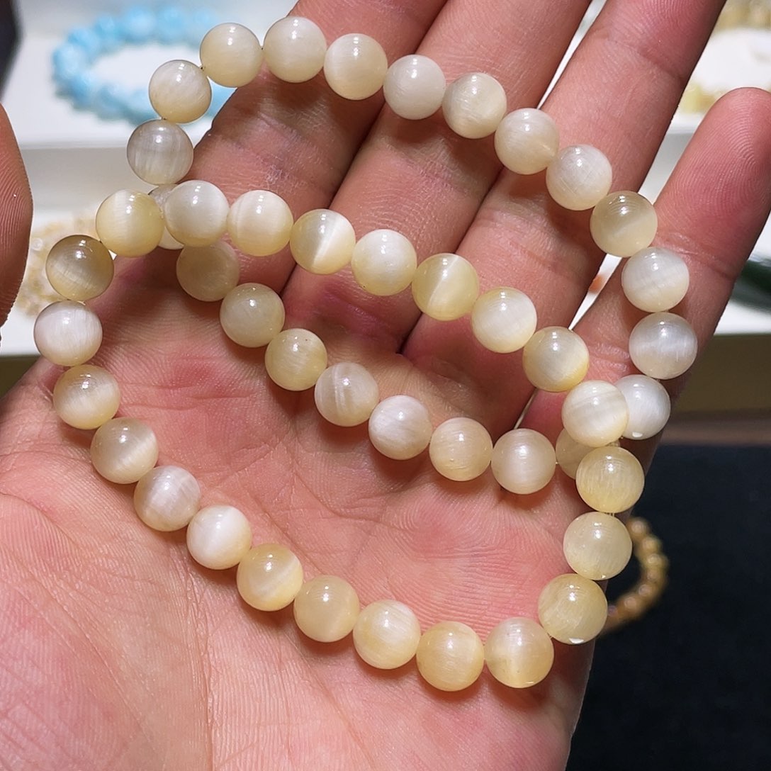 水晶手链未镶嵌黄兔毛8+多样性任发一