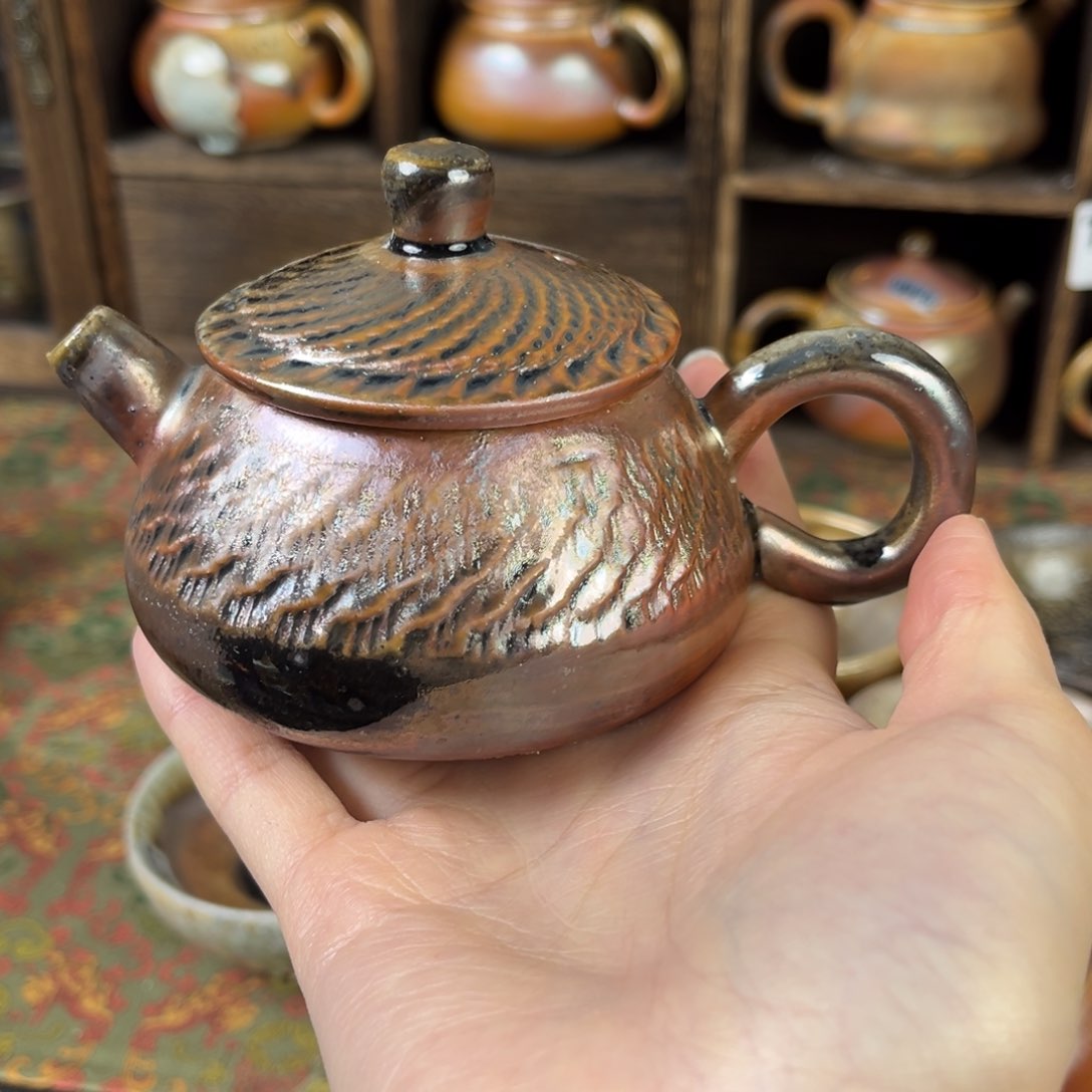 摆件柴烧茶器细陶泥