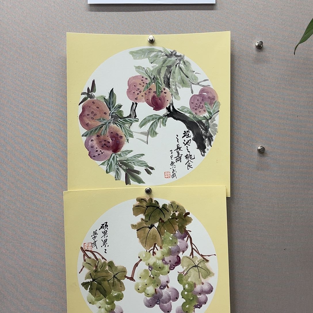 国画艺术家真人手绘