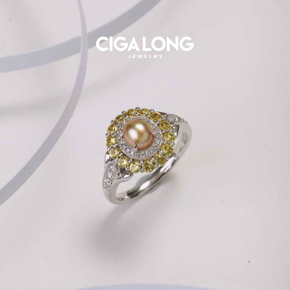 CIGALONG PT950野生珍珠戒指3331