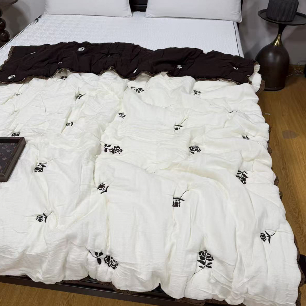 毛病大处理品！十层纱泡芙被单人150*200～会起小毛球会缩水V612