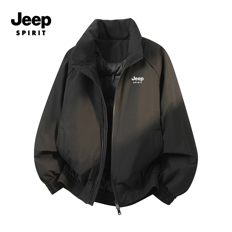 JEEPSPIRIT美式潮流羽绒外套冬季新款男士保暖加厚宽松休闲上衣