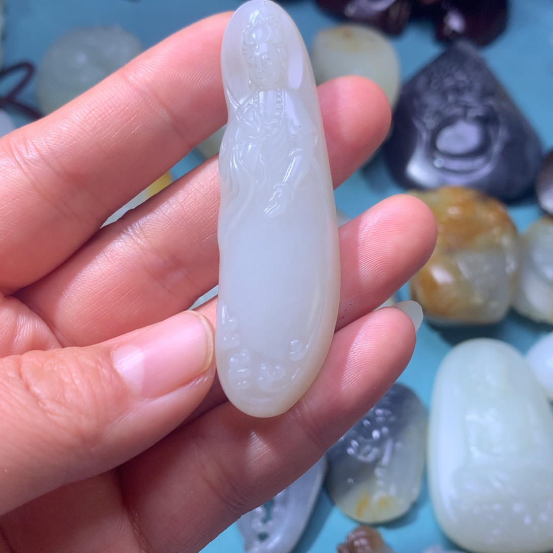 和田玉挂件未镶嵌美****6