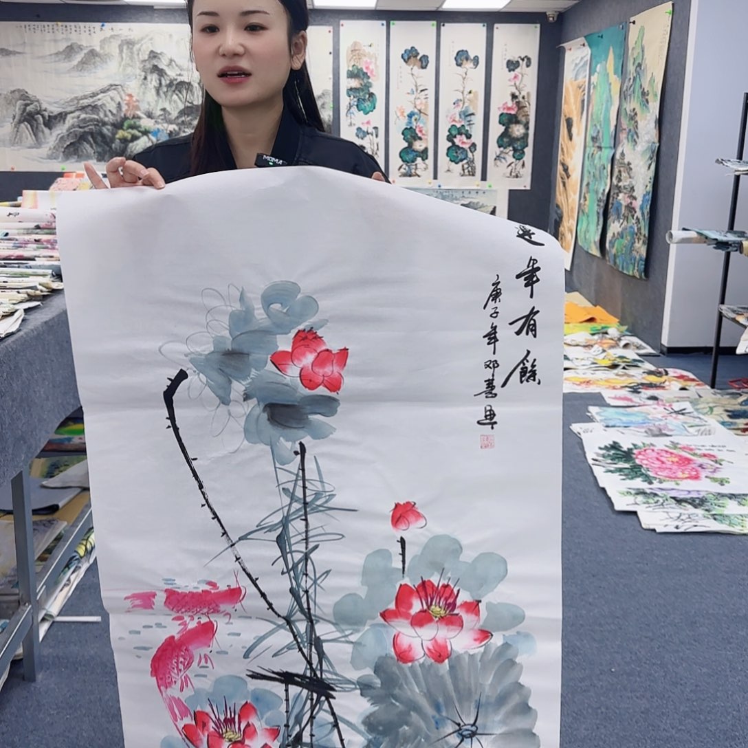 国画作品小姐姐放漏中