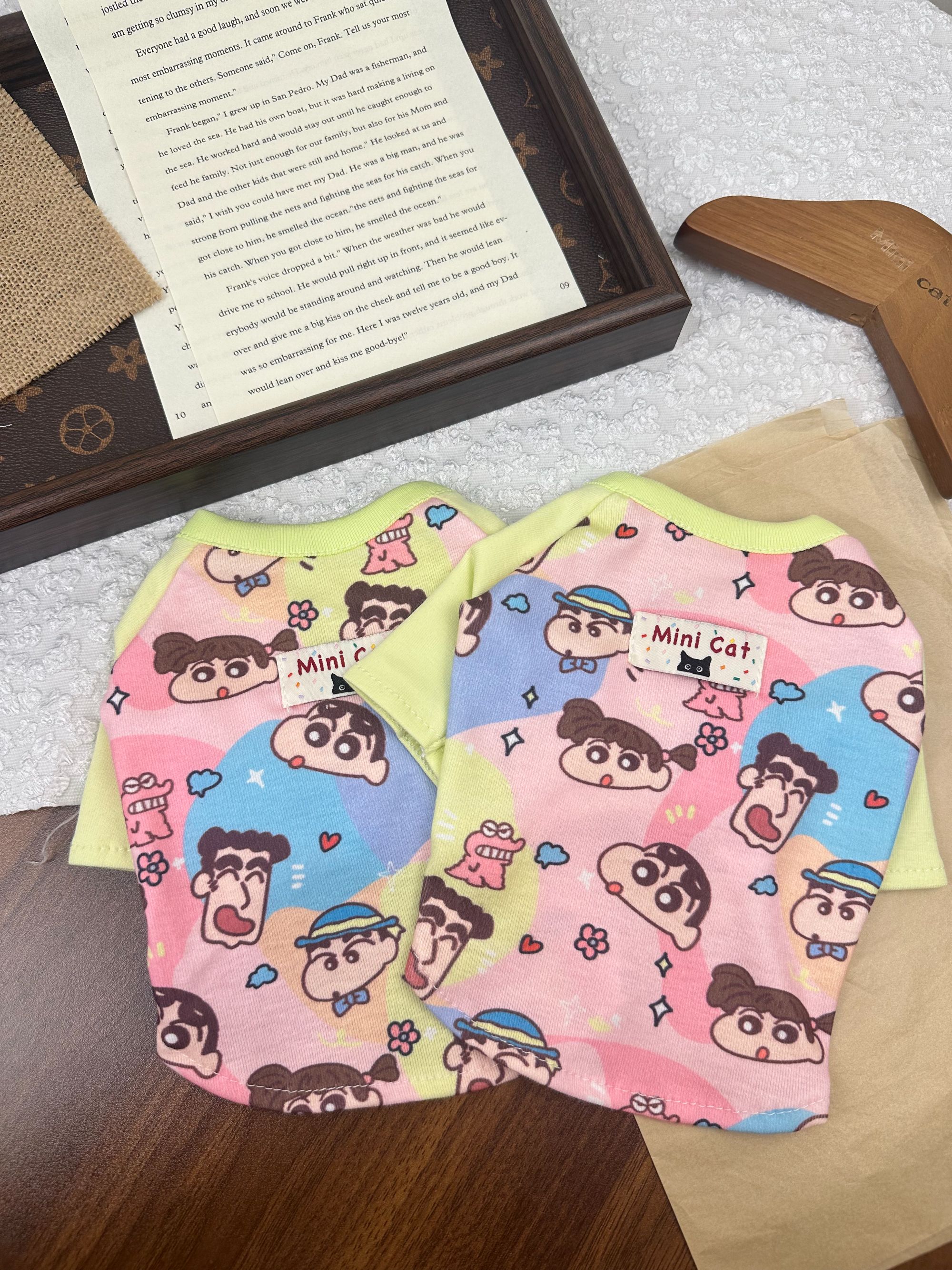 Mini Cat原创<插肩袖系列>猫狗夏款小新插肩袖小型犬舒适可爱