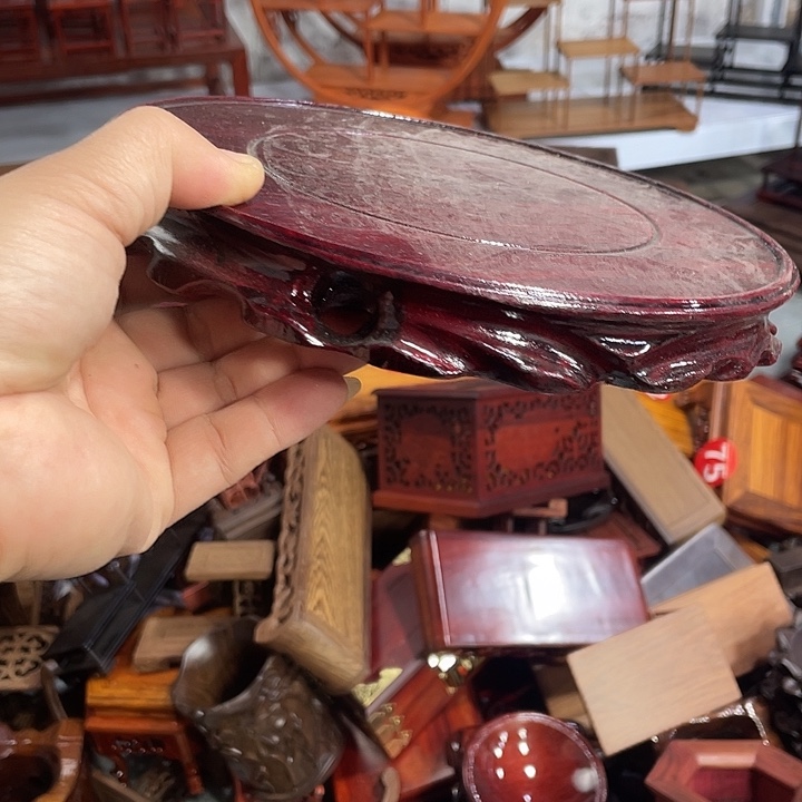 香榧木红木底座工艺品20公分