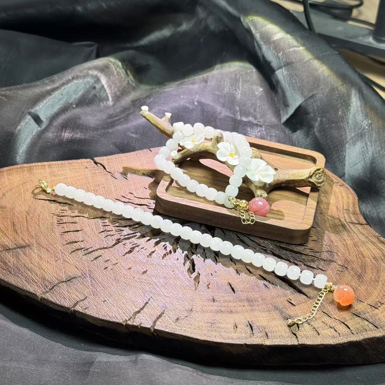 天然和田玉卡7手串 拍一发一多样性发其一 1030022