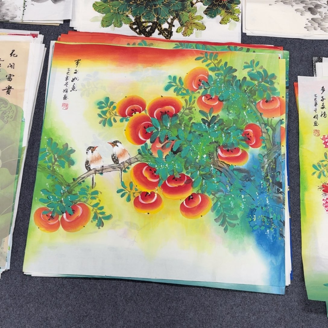 国画68×68精品手绘画画画