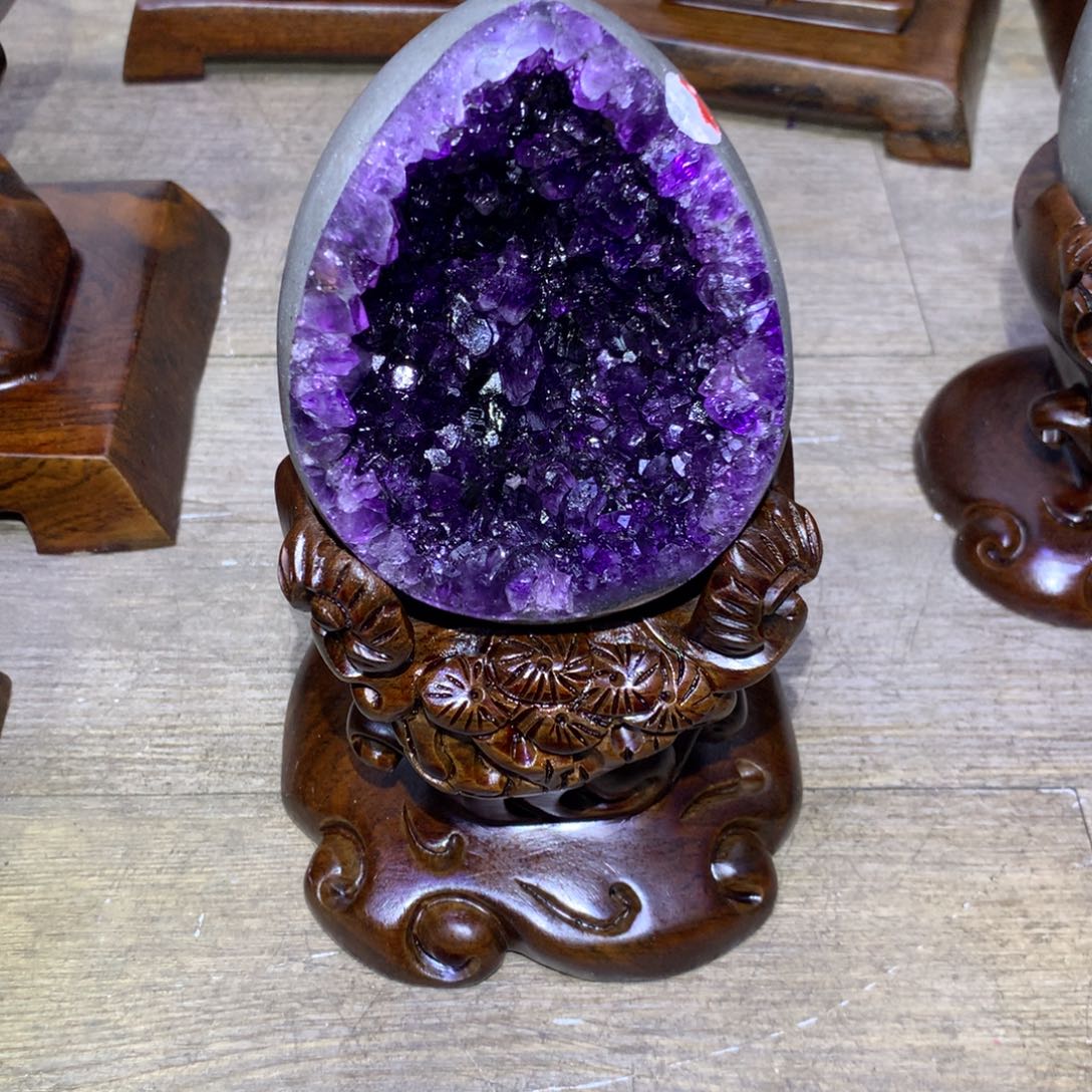 未镶嵌大型摆件（非配饰）紫晶乌拉圭恐龙蛋