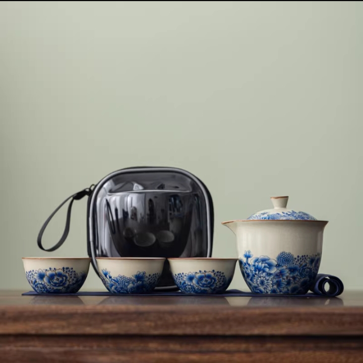 C029蝶恋百花  旅行茶具