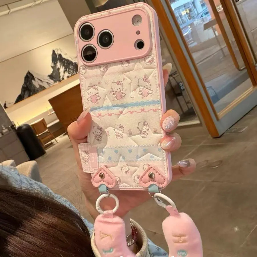 可爱少女心星星压印kitty适用苹果17ProMax手机壳保护套16/15防摔