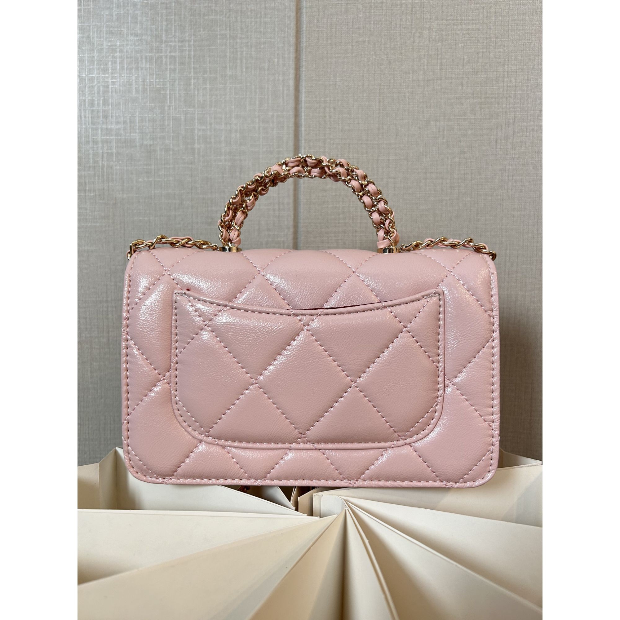 潮流真皮新款女包小手提包 10810 粉色