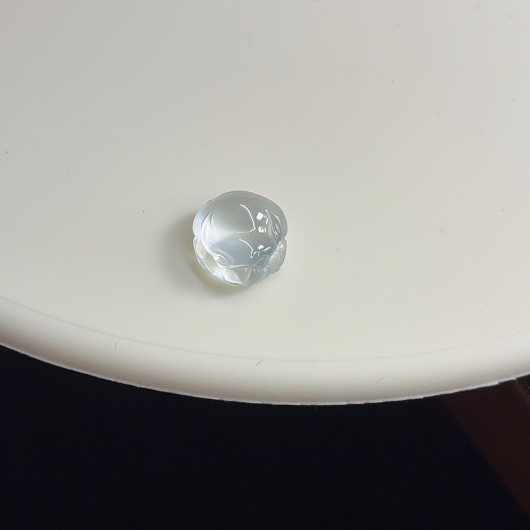 翡翠裸石高冰玻璃种貔貅金蟾