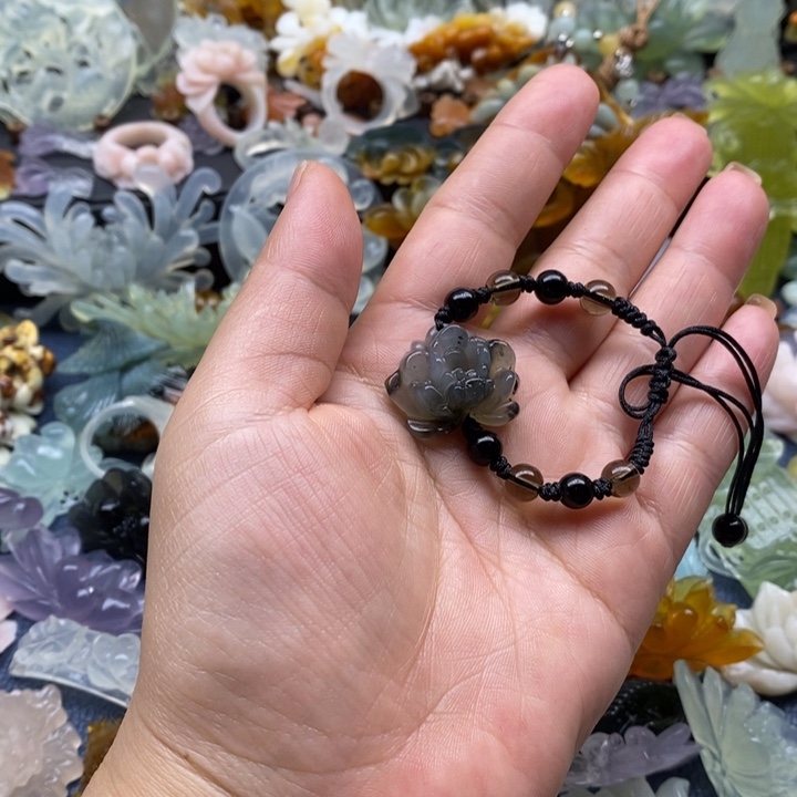 蛇纹石玉合金颈饰