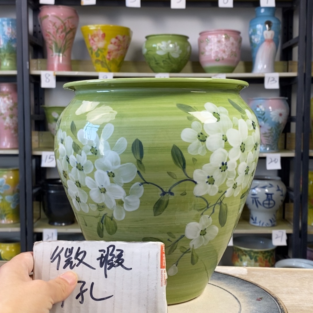 景德镇手工手绘陶瓷花盆