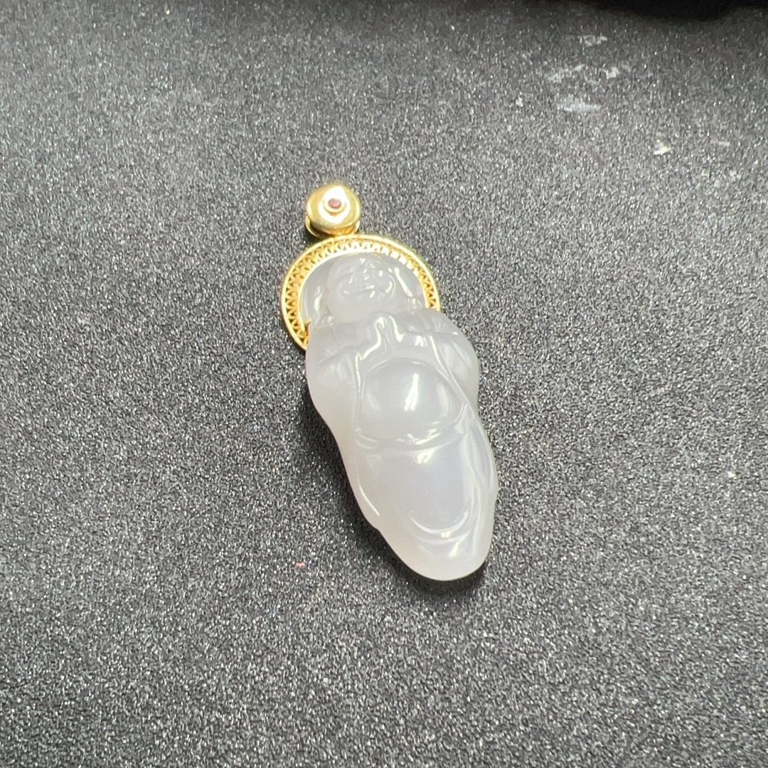 BY0218FMC标77 和田玉佛公挂件