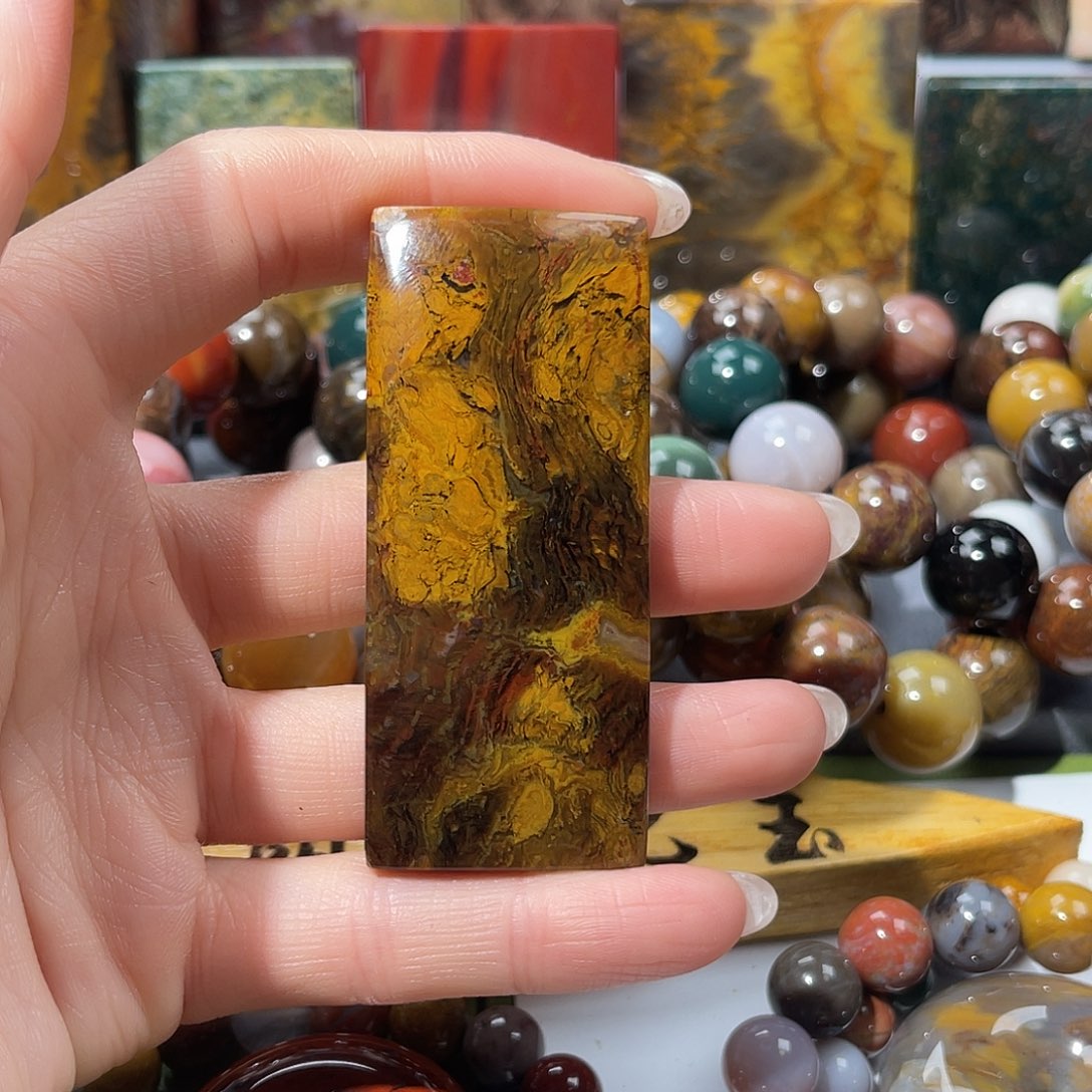 骄***_硅化玉未镶嵌天然北票硅化玉吊坠