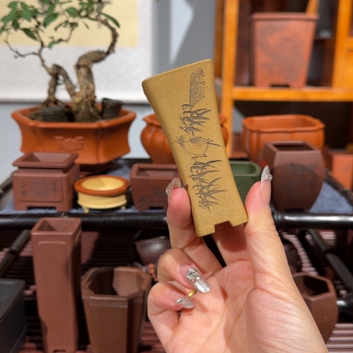 龍***二紫砂花盆全手工制作