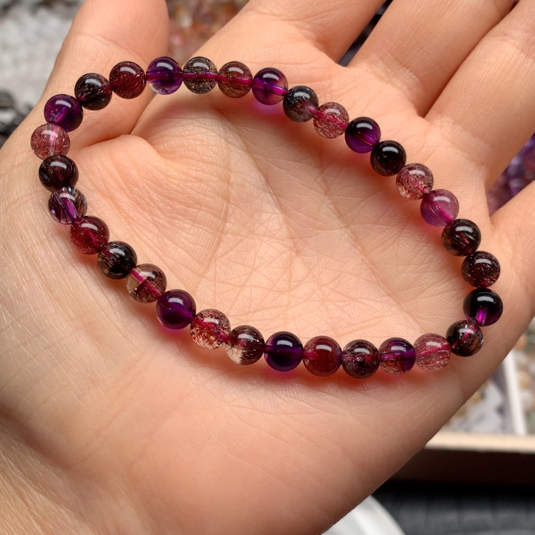 手链水晶未镶嵌黑加仑超七6