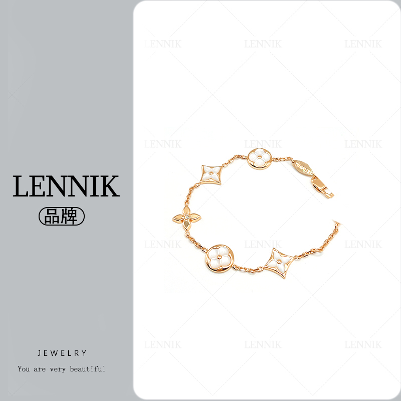 lennik/lennik 合金合成锆石手链  lennik/lennik-LN轻奢白花手链