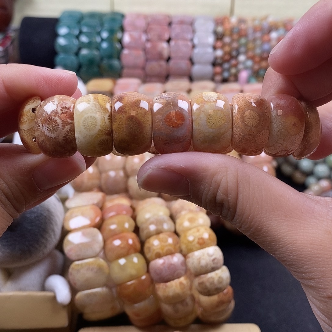 硅化珊瑚（珊瑚玉）未镶嵌手牌  上新 9