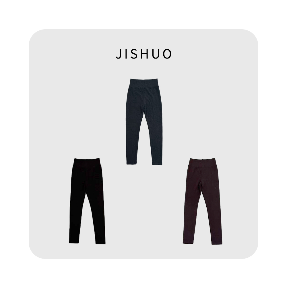 极简风秋冬厚款打底裤高腰裤弹力黑色保暖瑜伽裤