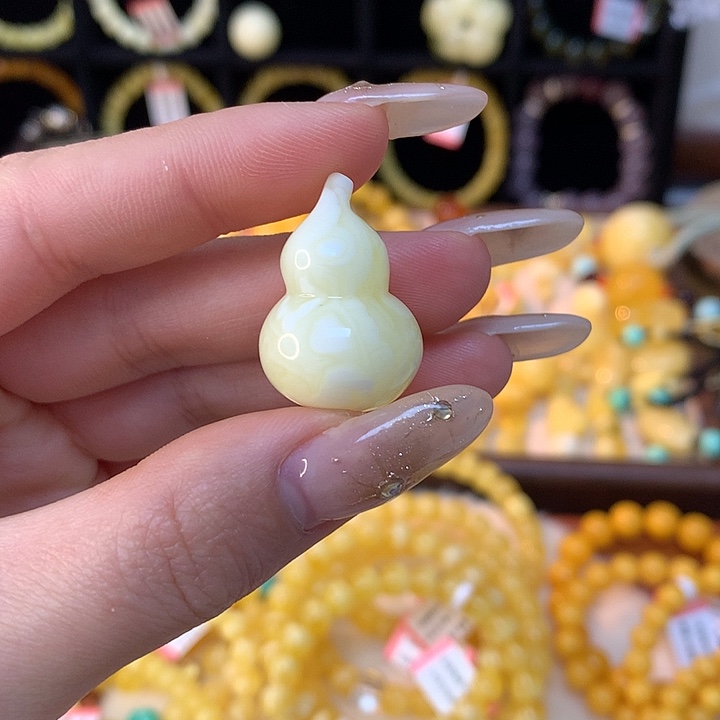 琥珀手链未镶嵌蜜蜡吊坠项链