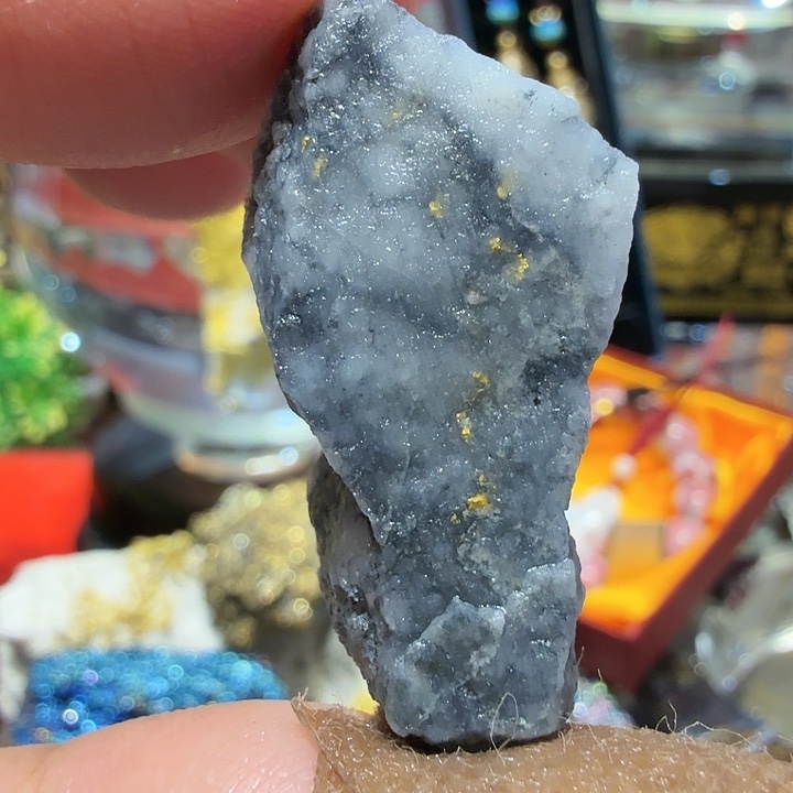 封10g聚金阁天然明金矿标