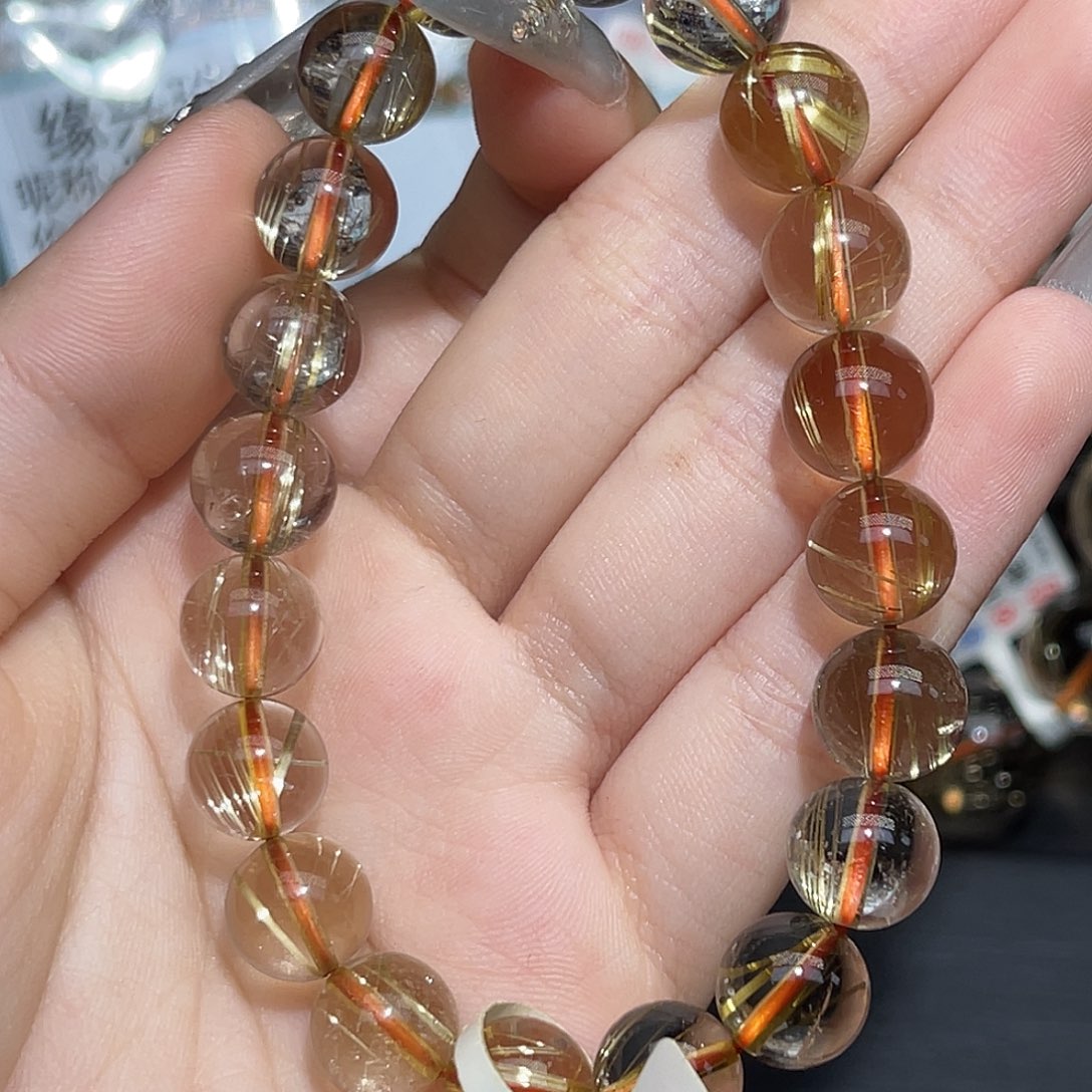水晶手链未镶嵌嗯*…金发晶10+