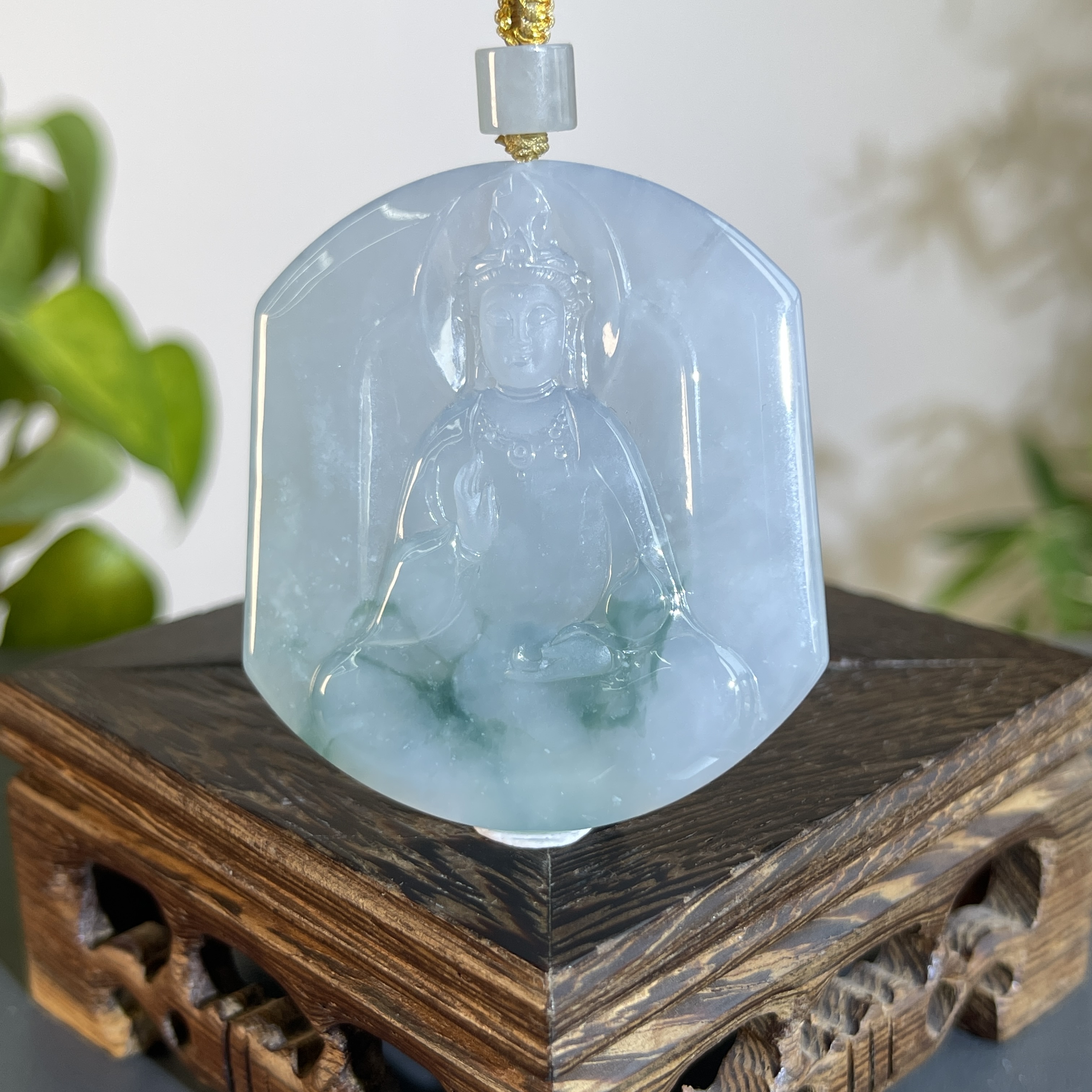 JTW24-151 天然缅甸A货翡翠  观音