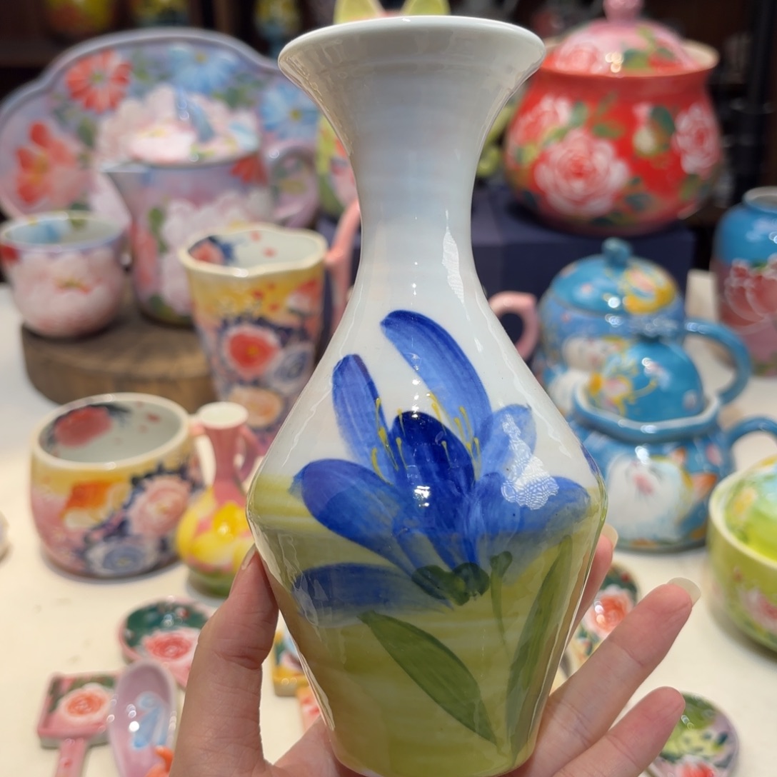 景德镇手绘高温釉下彩陶瓷茶具