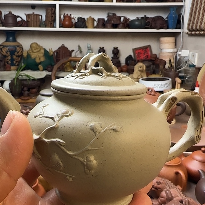 用***2本山绿泥茶壶原矿紫砂