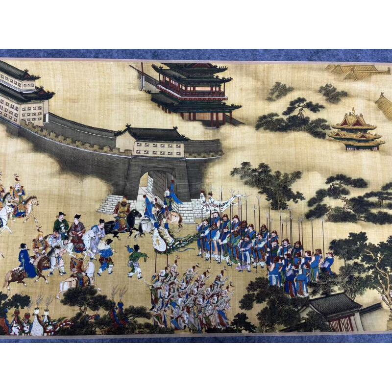 墨韵文化 精品 明代·仇英《入跸图》1430*41博物馆级高清微喷复刻 